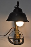 Antique Austrian Bronze Cat Lamp
