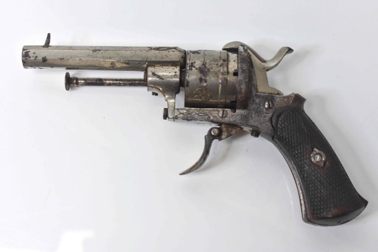 Belgian Folding Trigger Pinfire Pocket Revolver