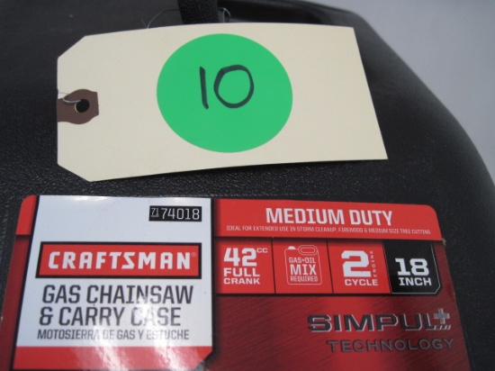 Craftsman 18" Chainsaw W/Hard Plastic Case