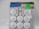 Defiant 8 pk LED puck lights w/remote (no batteries)  &  Speed Out cobalt damaged screw extractor 4