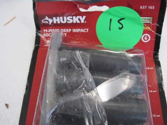 Husky 11 pc Deep Impact Socket Set 1/2" Drive