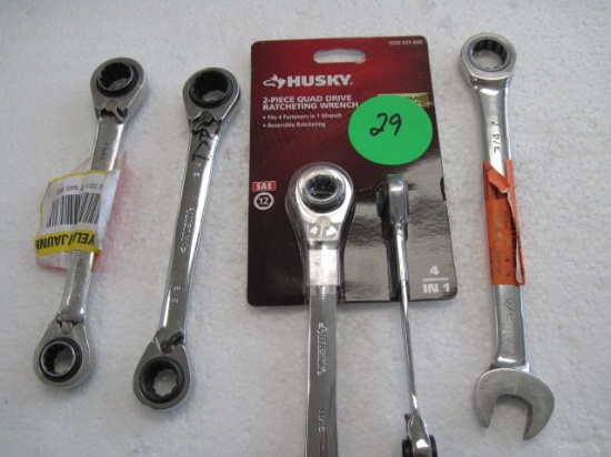 One Lot of Quad Drive Ratcheting Wrenches