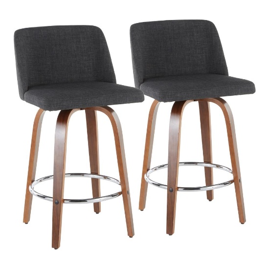 Lumisource Fabric Counter Stool (Set of 2), MSRP $330.00