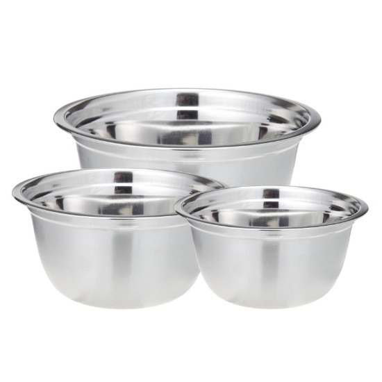 ExcelSteel 3pc Stainless Steel Mixing Bowls Set, MSRP $20.59