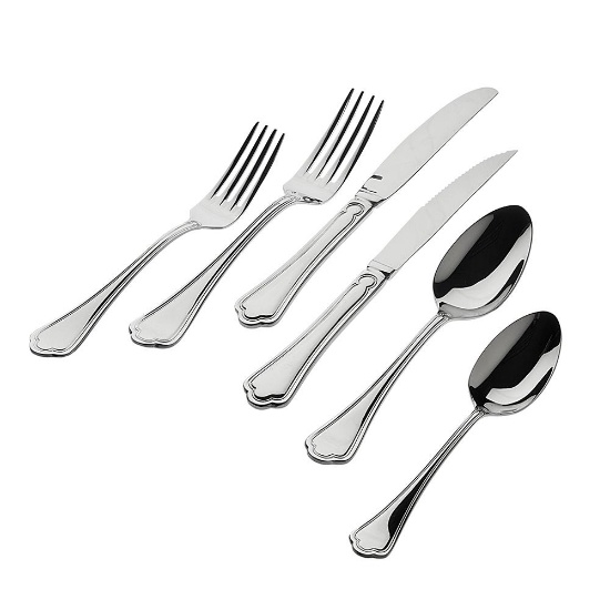 Godinger 101pc Silver 18/0 Trefoil Arch Flatware, MSRP $39.50