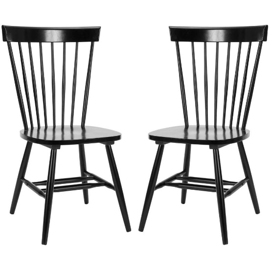 Safavieh Black Wood Dining Chair (Set of 2), MSRP $131.74
