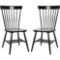 SafaviehRiley Black Wood Dining Chair (Set of 2) MSRP $141.42