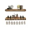 Del Hutson 2-Tier Wood Shelf & Glass Rack Set  MSRP $99.99