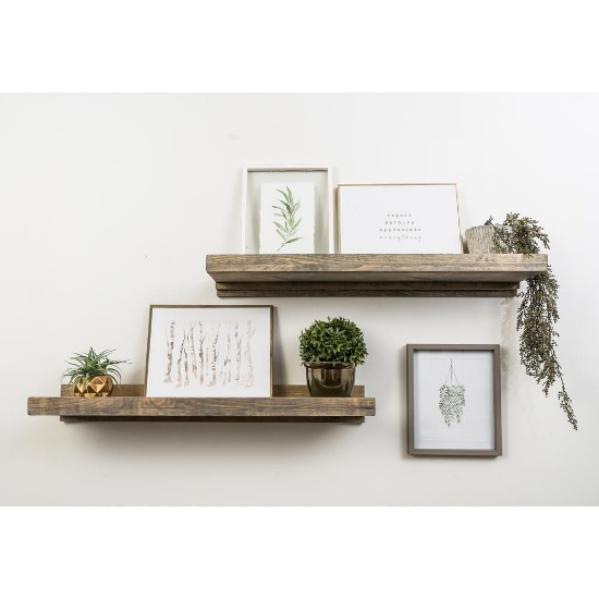 Del Hutson 36"W x 10"D Floating Shelves (set of 2), MSRP $57.32