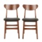 Safavieh Lucca Walnut/Black Dining Chairs, MSRP $152.27