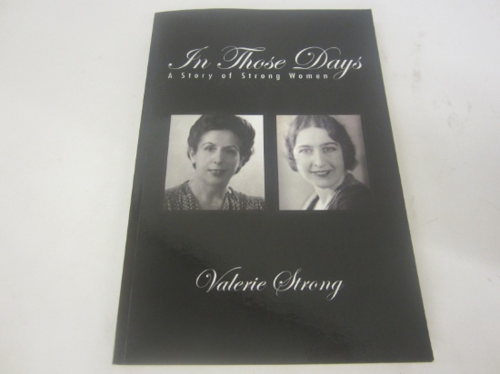 VALERIE STRONG SIGNED AUTOGRAPH BOOK IN THOSE DAYS