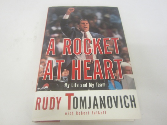 RUDY TOMJANOVICH SIGNED AUTOGRAPH BOOK A ROCKET AT HEART