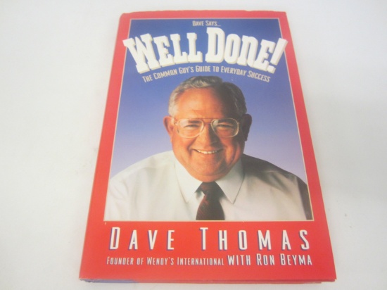 DAVE THOMAS SIGNED AUTOGRAPH BOOK WELL DONE