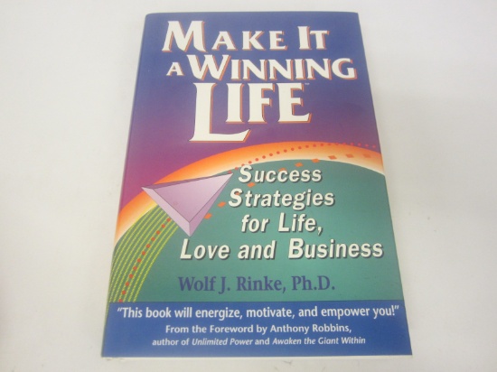 WOLF J.RINKE, PH.D SIGNED AUTOGRAPH BOOK MAKE IT A WINNING LIFE