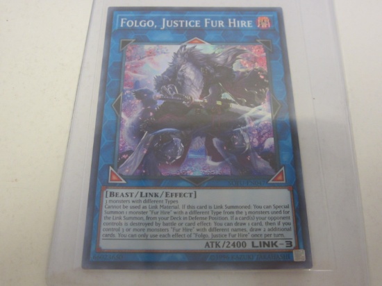 KONAMI YU-GI-OH! FOLGO JUSTICE FUR HIRE DARK HOLOGRAPHIC FOIL SOFU-EN047 SUPER RARE