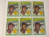 LOT OF 6 1969 TOPPS WILLIE MCCOVEY #416 SAN FRANCISCO GIANTS
