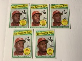 LOT OF 5 1969 TOPPS BOB GIBSON #432 ST LUIS CARDINALS