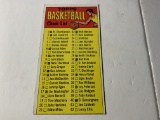 1969 TOPPS BASKETBALL CHECKLIST #99 RARE