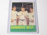 1963 TOPPS BOMBERS BEST #173 MICKEY MANTLE NEW YORK YANKEES