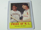 1963 TOPPS PRIDE OF THE NL WILLIE MAYS & STAN MUSIAL #138