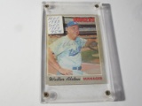 1970 TOPPS WALTER ALSTON #242 SIGNED AUTOGRAPHED CARD LOS ANGELES DODGERS