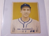 1949 BOWMAN BASEBALL #187 - PHIL MARCHILDRON VINTAGE CARD