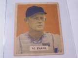 1949 BOWMAN BASEBALL #132 - AL EVANS VINTAGE BASEBALL CARD