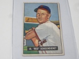 1951 BOWMAN BASEBALL COLOR #10 - AL RED SCHOENDIENST VINTAGE ST LOUIS CARDINALS CARD
