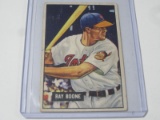 1951 BOWMAN BASEBALL COLOR #54 - RAY BOONE VINTAGE CLEVELAND INDIANS CARD
