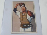 1951 BOWMAN BASEBALL COLOR #82 - JOE TIPTON VINTAGE PHILADELPHIA ATHLETICS CARD