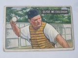 1951 BOWMAN BASEBALL COLOR #94 - CLYDE MC CULLOUGH VINTAGE PITTSBURGH PIRATES