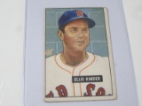 1951 BOWMAN BASEBALL COLOR #128 - ELLIS KINDER BOSTON RED SOX VINTAGE CARD
