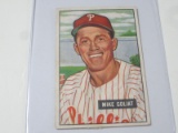 1951 BOWMAN BASEBALL COLOR #77 - MIKE GOLIAT VINTAGE CARD PHILLIES