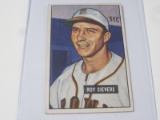 1951 BOWMAN BASEBALL COLOR #67 - ROY SIEVERS VINTAGE ST. LOUIS BROWNS CARD