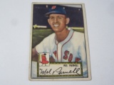 1952 TOPPS BASEBALL #30 - MEL PARNELL VINTAGE BOSTON RED SOX CARD - BLACK BACK