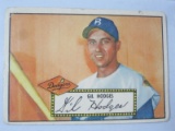 1952 TOPPS BASEBALL #36 - GILBERT RAY GIL HODGES - RED BACK VINTAGE BASEBALL CARD - BROOKLYN DODGERS