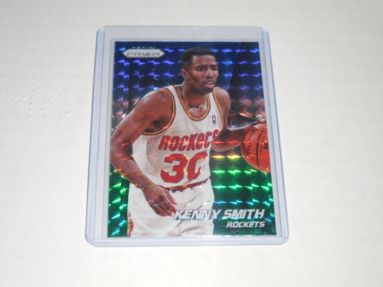 2014-15 PANINI PRIZM BASKETBALL #192 - KENNY SMITH BLUE & GREEN MOSAIC PRIZM SP HOUSTON ROCKETS