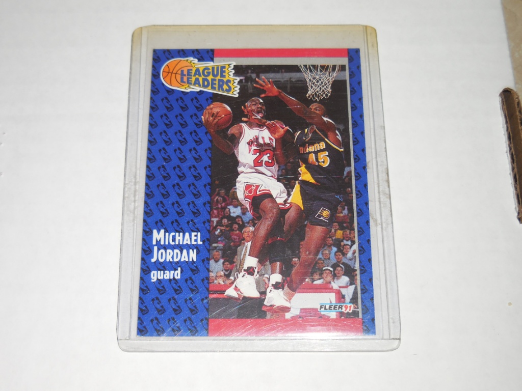 1991-92 FLEER BASKETBALL #220 - MICHAEL JORDAN LEAGUE LEADERS CARD CHICAGO  BULLS | Online Auctions | Proxibid