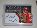 2017 ACEO ICONIC INK - PATRICK MAHOMES FACSMILE AUTOGRAPH ROOKIE CARD KANSAS CITY CHIEFS