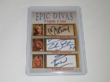 2020 ACEO ICONIC INK EPIC DIVAS - STACY KEIBLER TRISH STRATUS TORRIE WILSON TRIPLE FACSMILE AUTO WWE