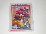 1990 SCORE FOOTBALL #302 - JUNIOR SEAU ROOKIE CARD SAN DIEGO CHARGERS / USC TROJANS