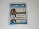 2020 ACEO RP ICONIC INK TRIPLE YANKEES BABE RUTH JOE DIMAGGIO MICKEY MANTLE FACSMILE AUTOGRAPH CARD