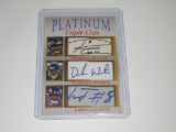 2020 ACEO PLATINUM TRIPLE CUTS RUSSELL WILSON DESHAUN WATSON LAMAR JACKSON FACSMILE AUTOGRAPH CARD