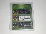 2020 ACEO ICONIC TRIPLE STEELERS BEN ROETHLISBERGER TERRY BRADSHAW JACK LAMBERT FACSMILE AUTOGRAPH