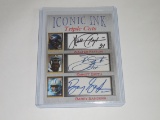 2020 ACEO ICONIC INK TRIPLE WALTER PAYTON EMMITT SMITH BARRY SANDERS TRIPLE FACSMILE AUTOGRAPH CARD