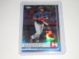 2019 TOPPS CHROME BASEBALL #127 JOSE RAMIREZ CLEVELAND INDIANS CHROME REFRACTOR