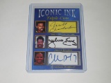 2020 ACEO ICONIC INK TRIPLE WILT CHAMBERLAIN JULIUS ERVING CHARLES BARKLEY TRIPLE CUTS FACSMILE AUTO