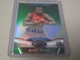 2011 TOPPS PLATINUM NFL DA'REL SCOTT AUTOGRAPHED GREEN REFRACTOR ROOKIE CARD #D 26/150 NY GIANTS