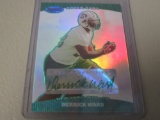 2004 BOWMAN'S BEST #156 - DERRICK WARD GREEN INK AUTOGRAPHED ROOKIE CARD #'D 346/499 NY JETS