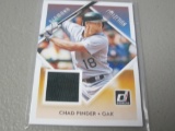 2018 PANINI DONRUSS BASEBALL - CHAD PINDER PLAYER WORN JERSEY CARD DIAMOND COLLECTION OAKLAND A'S